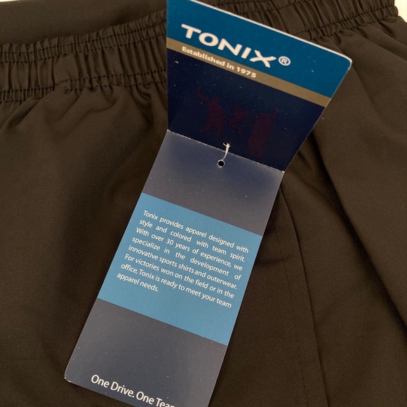 Tonix Black Water/Wind Resistant Sports Athletic Warm Up Pant Bolt 1088 Sz L - Picture 9 of 15